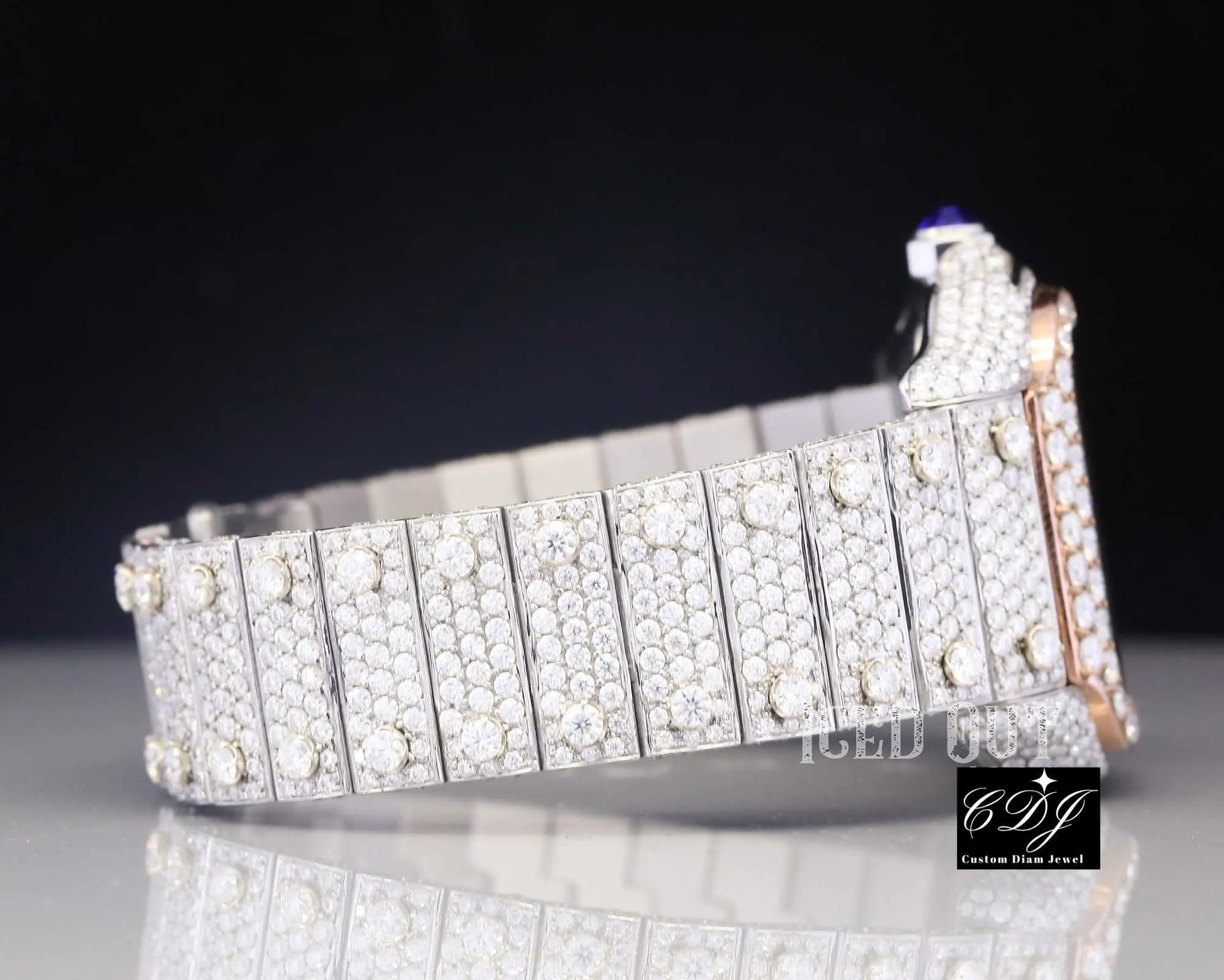 White Gold VVS Moissanite Iced Out Watch