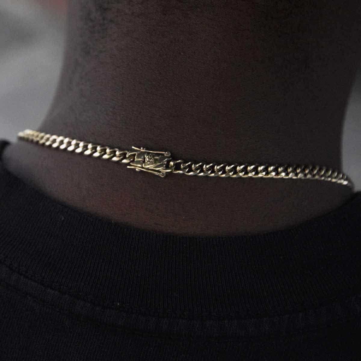 24" Cuban Link Necklace Chain in Yellow Gold - 5mm