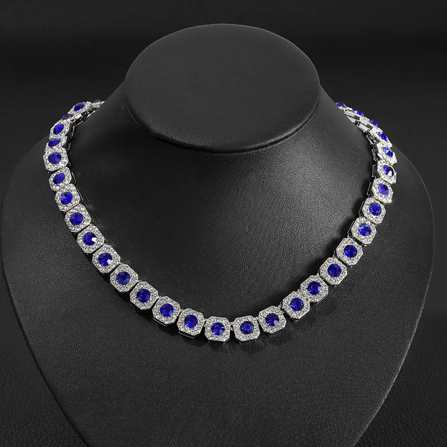 22" Necklace Moissanite Chain Cuban Link Iced Out