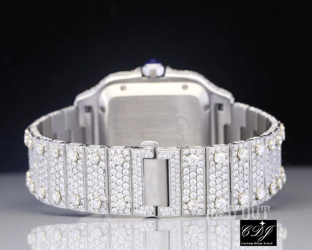 White Gold VVS Moissanite Iced Out Watch