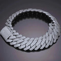 18" Silver Necklace VVS Moissanite Iced Out Cuban Link Chain