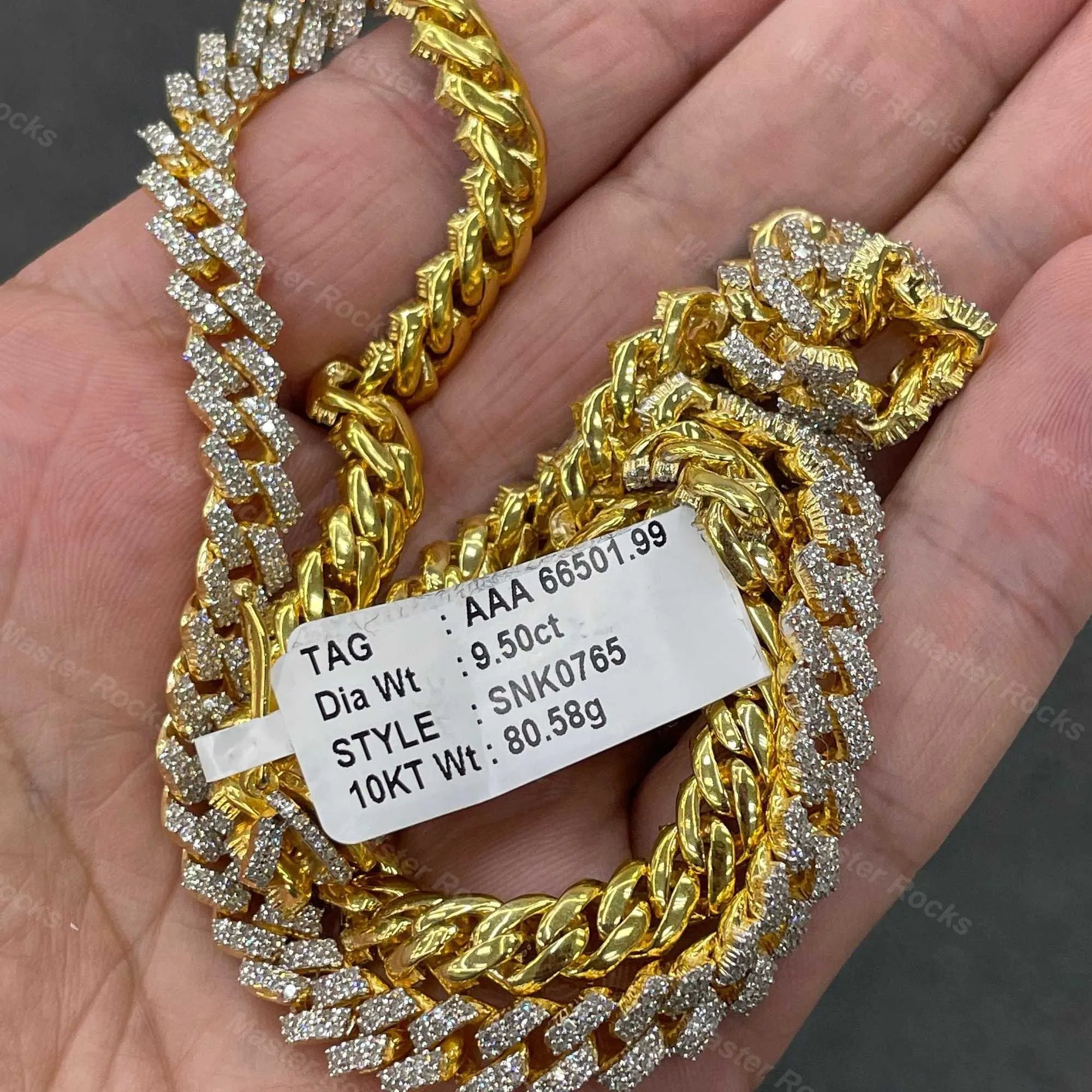 22" Necklace Moissanite Chain Cuban Tennis Chain Link Iced Out