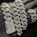 24" Necklace Moissanite Chain Cuban Tennis Chain Link Iced Out