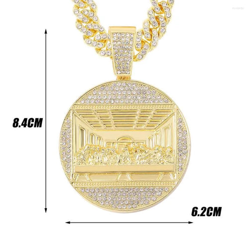 20" Last Meal Necklace Moissanite Chain Cuban Link Iced Out