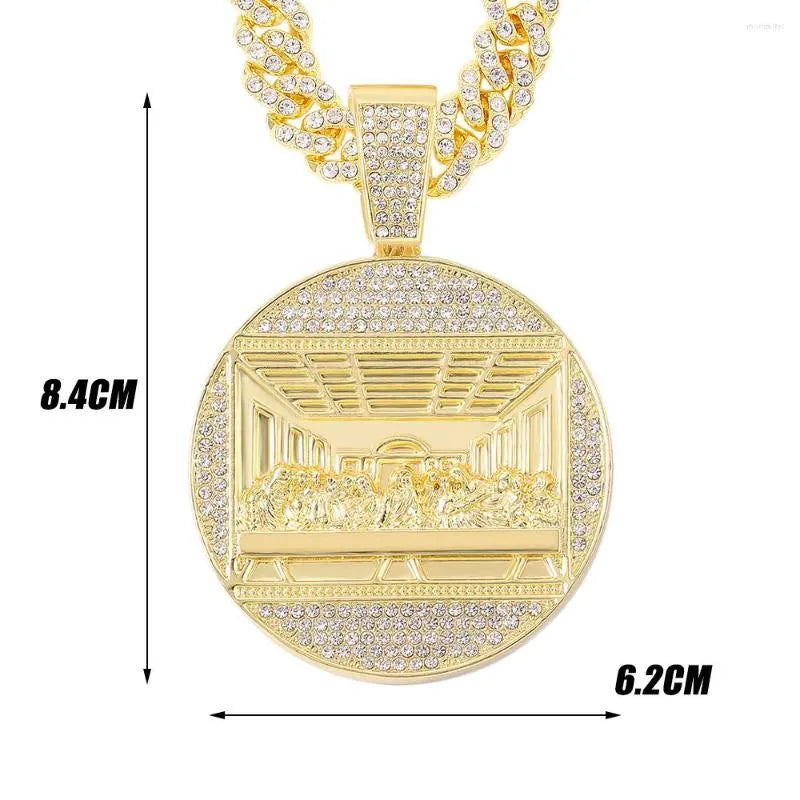 22" Last Meal Necklace Moissanite Chain Cuban Link Iced Out
