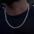 20" Micro Tennis Necklace in White Gold 3mm