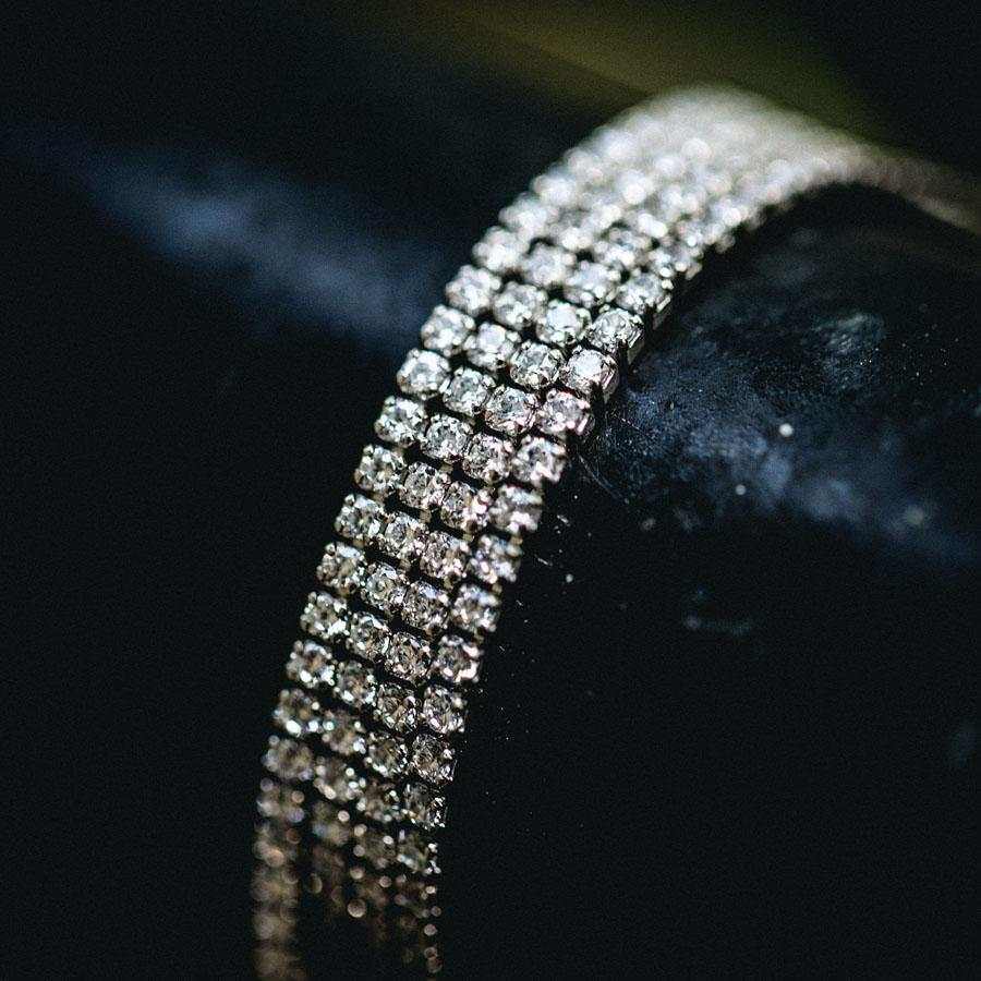 20" Micro Tennis Necklace in White Gold 3mm