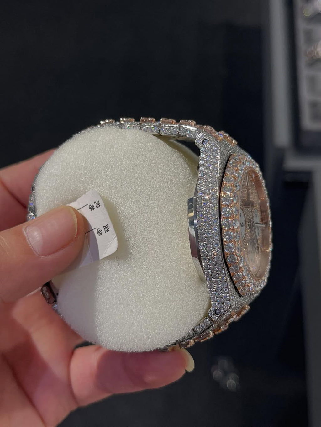 AP MOISSANITE ICED OUT WATCH SWISS MOVEMENT AUTOMATIC WATCH FOR MAN