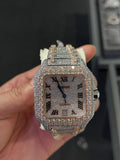 CARTIER MOISSANITE ICED OUT WATCH SWISS MOVEMENT AUTOMATIC WATCH FOR MAN
