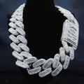 24" Necklace Moissanite Chain Cuban Link Iced Out