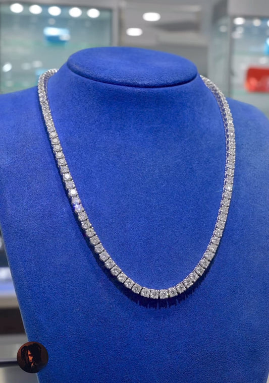 18” Tennis Chain 4mm 925 Silver Moissanite Diamonds