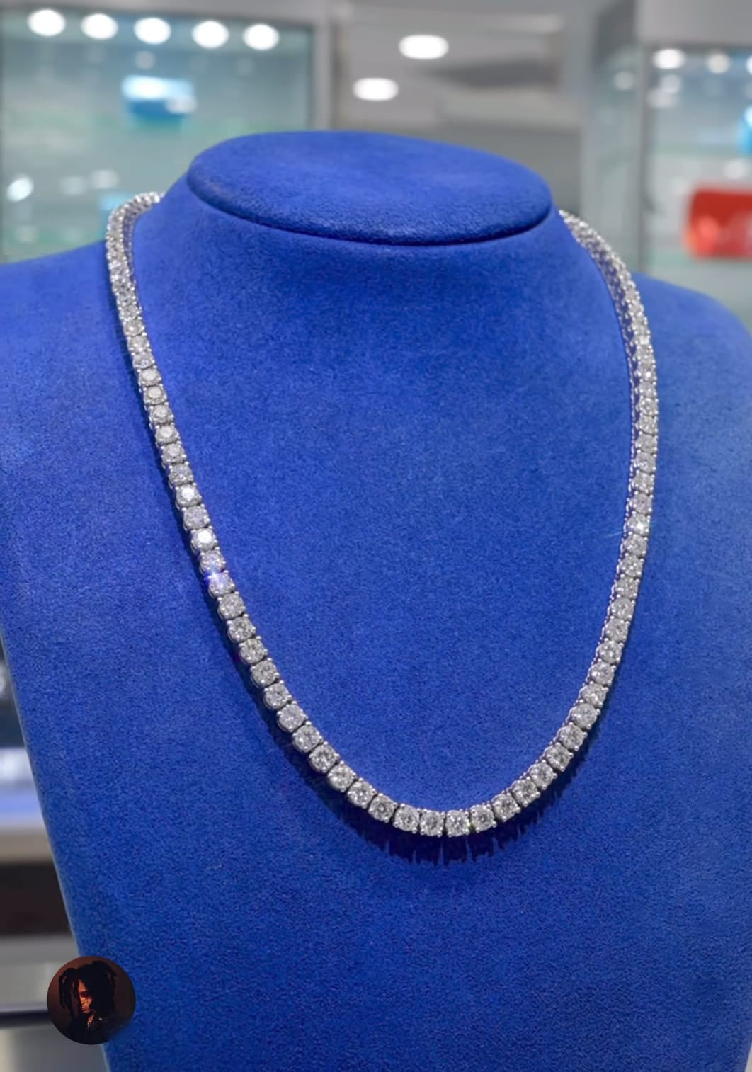 20” Tennis Chain 4mm 925 Silver Moissanite Diamonds