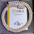 22" Necklace Moissanite Chain Cuban Link Iced Out